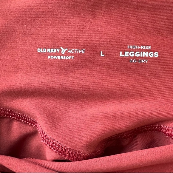 OLD NAVY Active PowerSoft High Rise Go Dry Leggings Joggers Size L - Picture 7 of 9